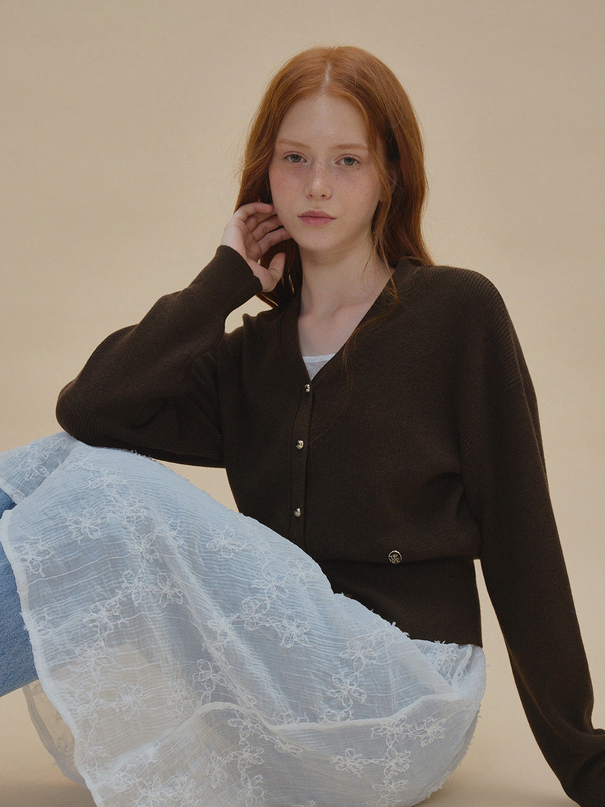 [TWEE] Pichu Puff V-Ausschnitt Cardigan