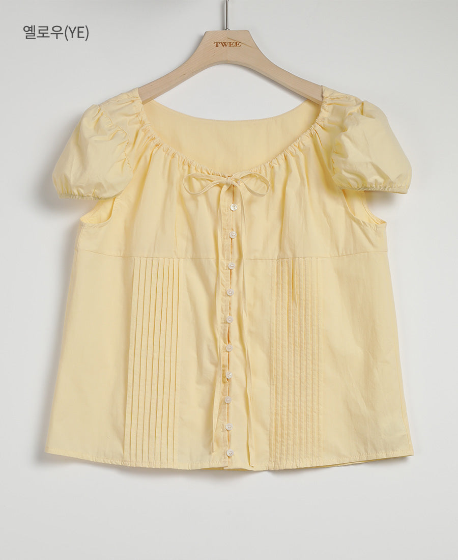 [TWEE] Euphoria puff short sleeve blouse