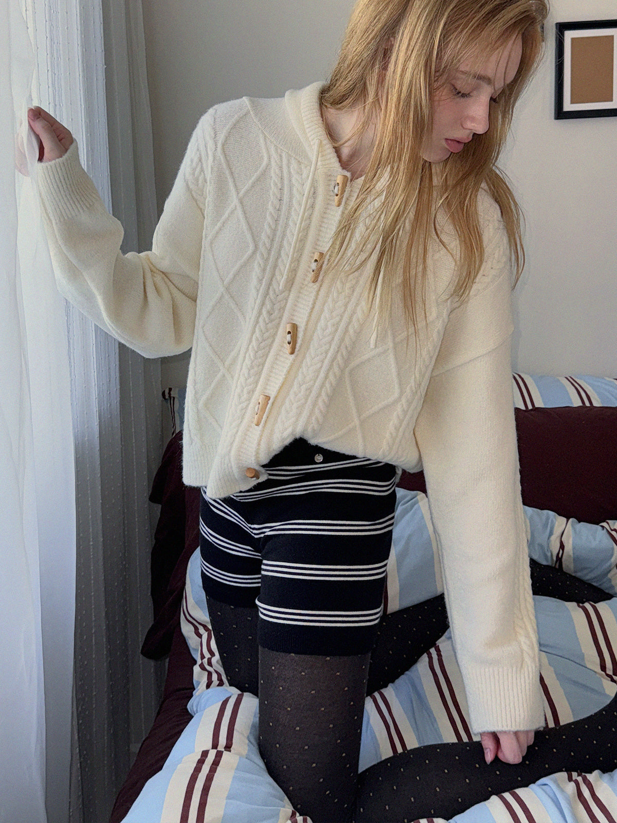 [TWEE] Áo Khoác Len Có Mũ Nev Toggle