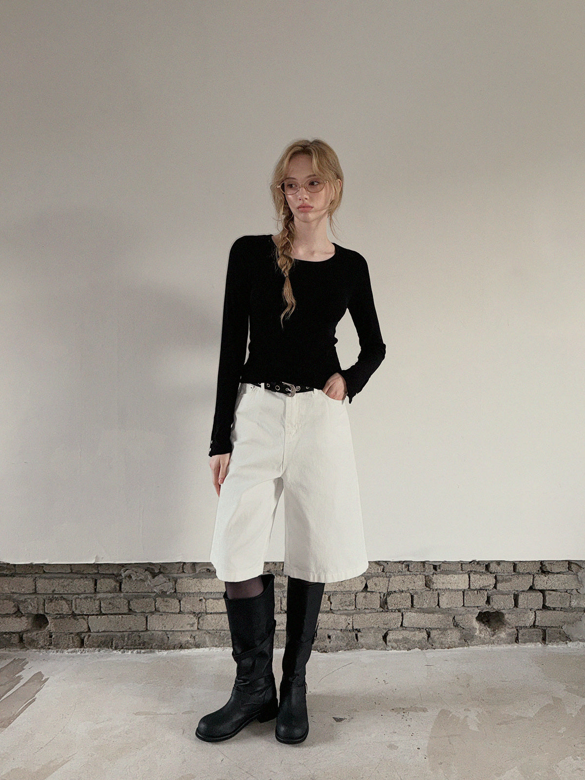 [TWEE] Nfeed Ärmel-Knopf Langarmshirt