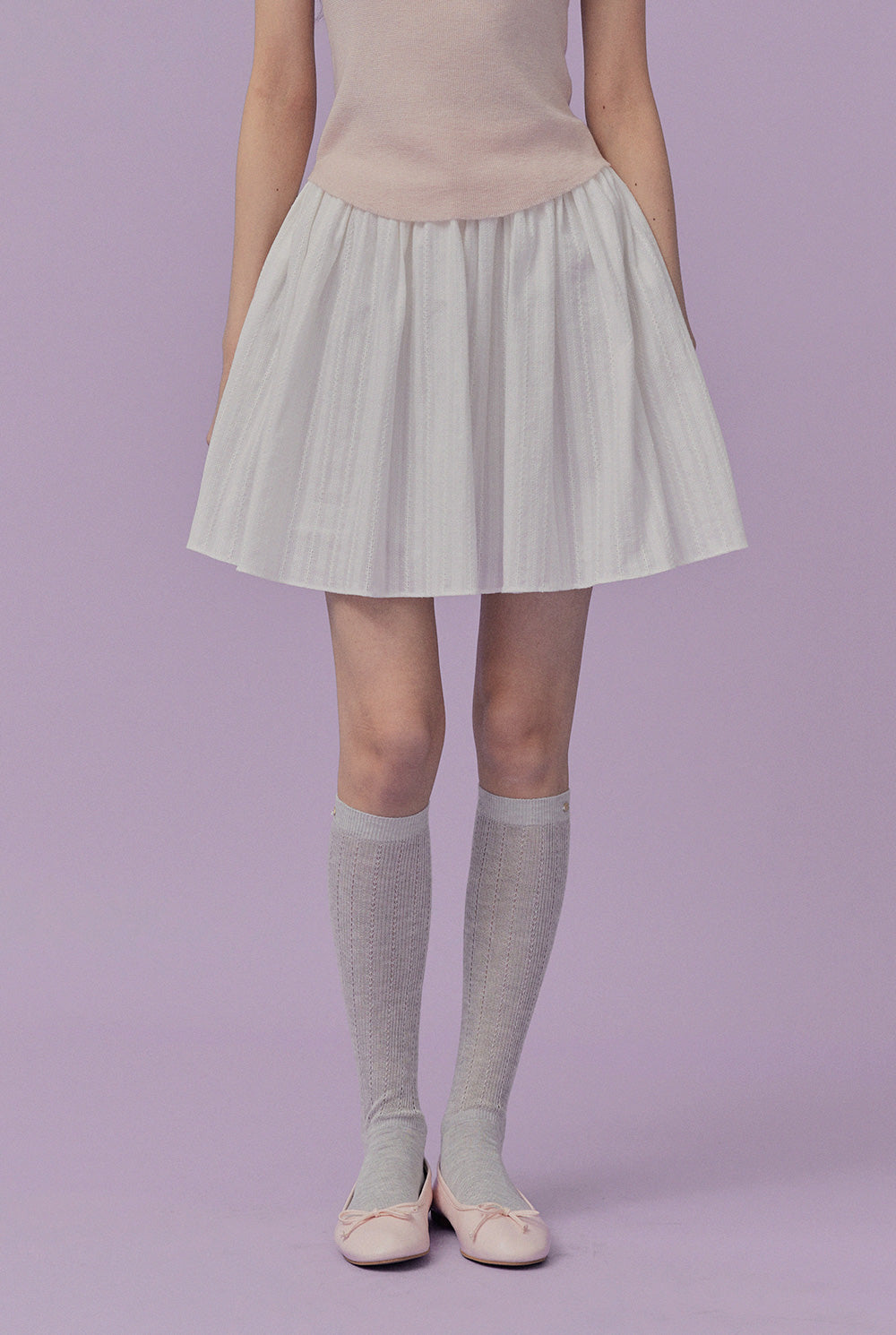 Lea Lace Punching Mini Skirt