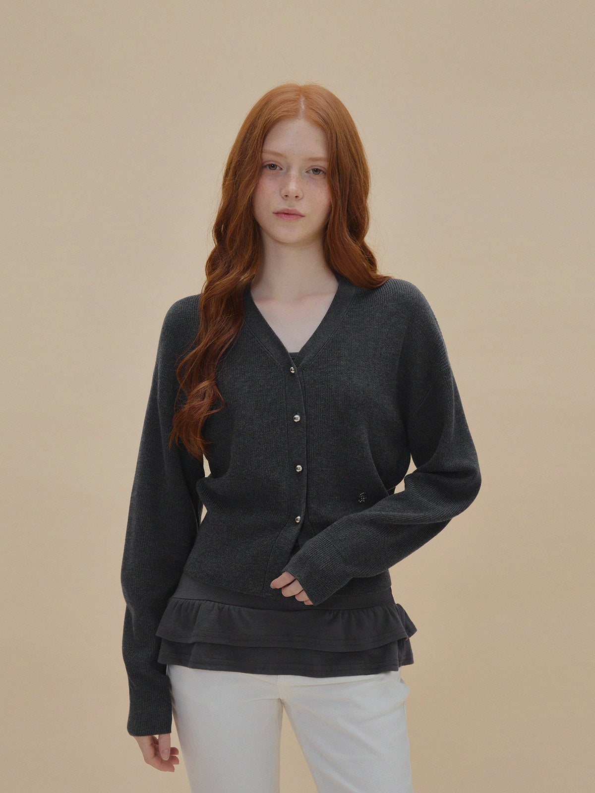 [TWEE] Pichu Puff V-Ausschnitt Cardigan