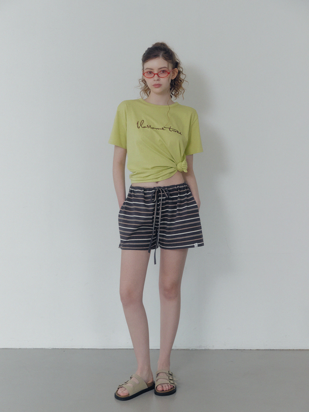 [TWEE] Caron stripe banding short pants