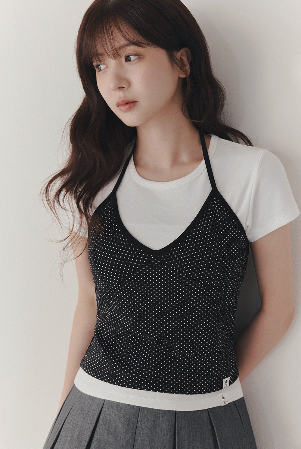 [TWEE] Racial Dot Halterneck Sleeveless