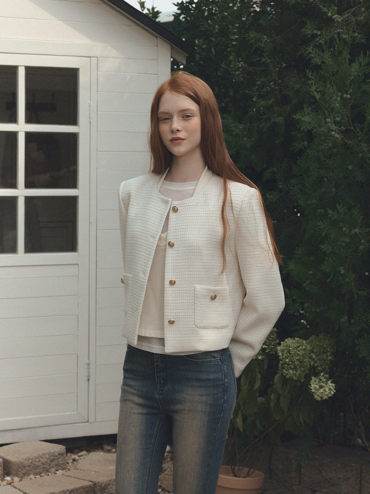 [TWEE] Bondy Round Tweed Jacket