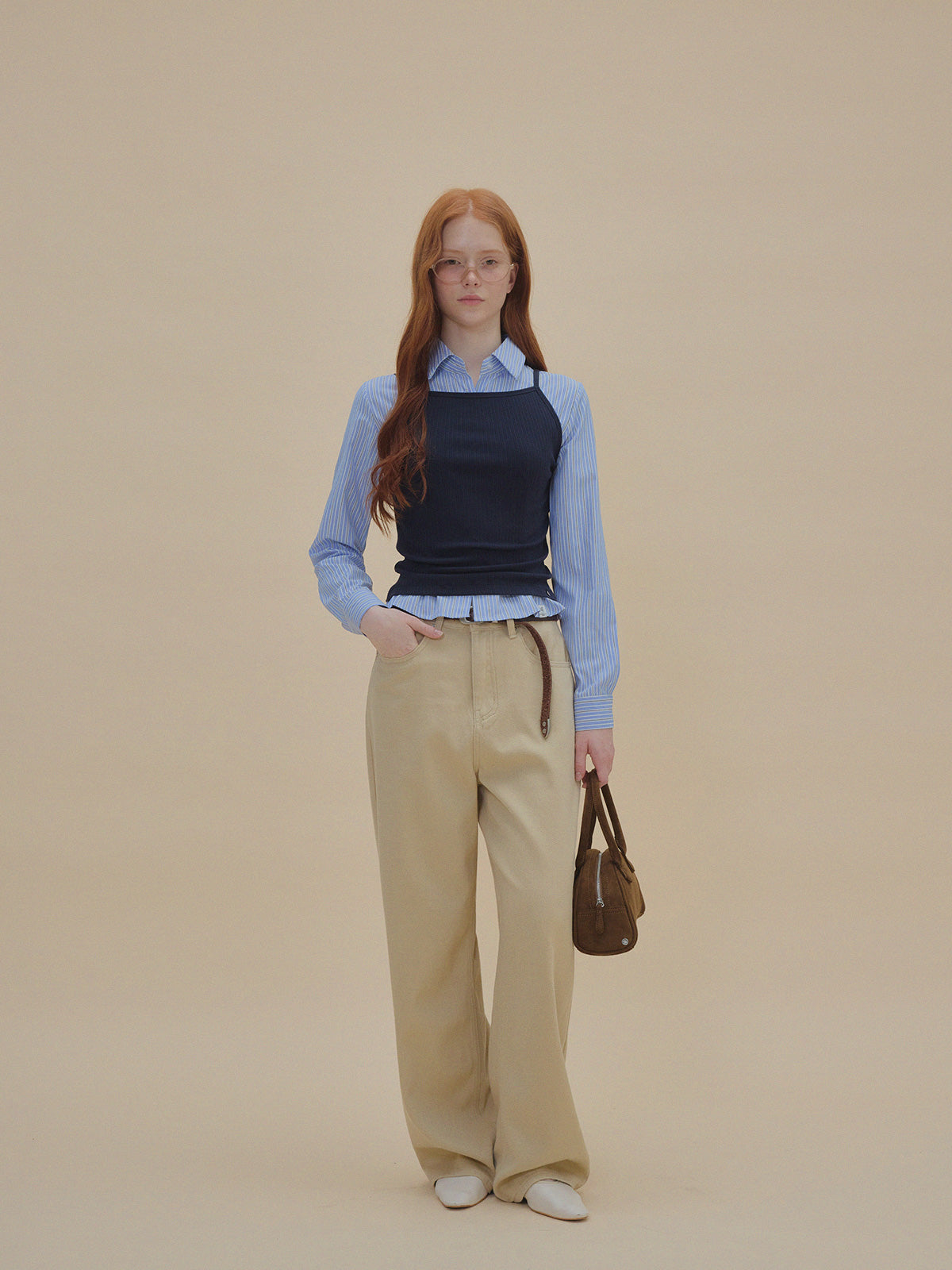 [TWEE] Ready Stripe Slim Fit Long Sleeve Shirt