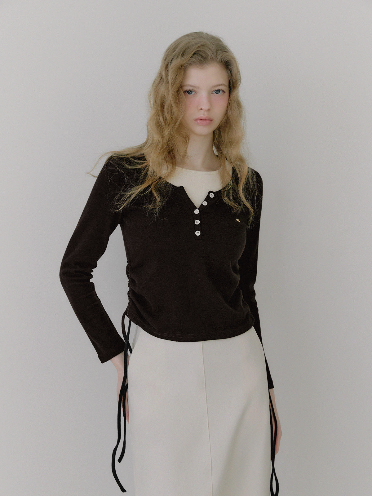 [TWEE] Sien Lagenfarbenblock Stricktop