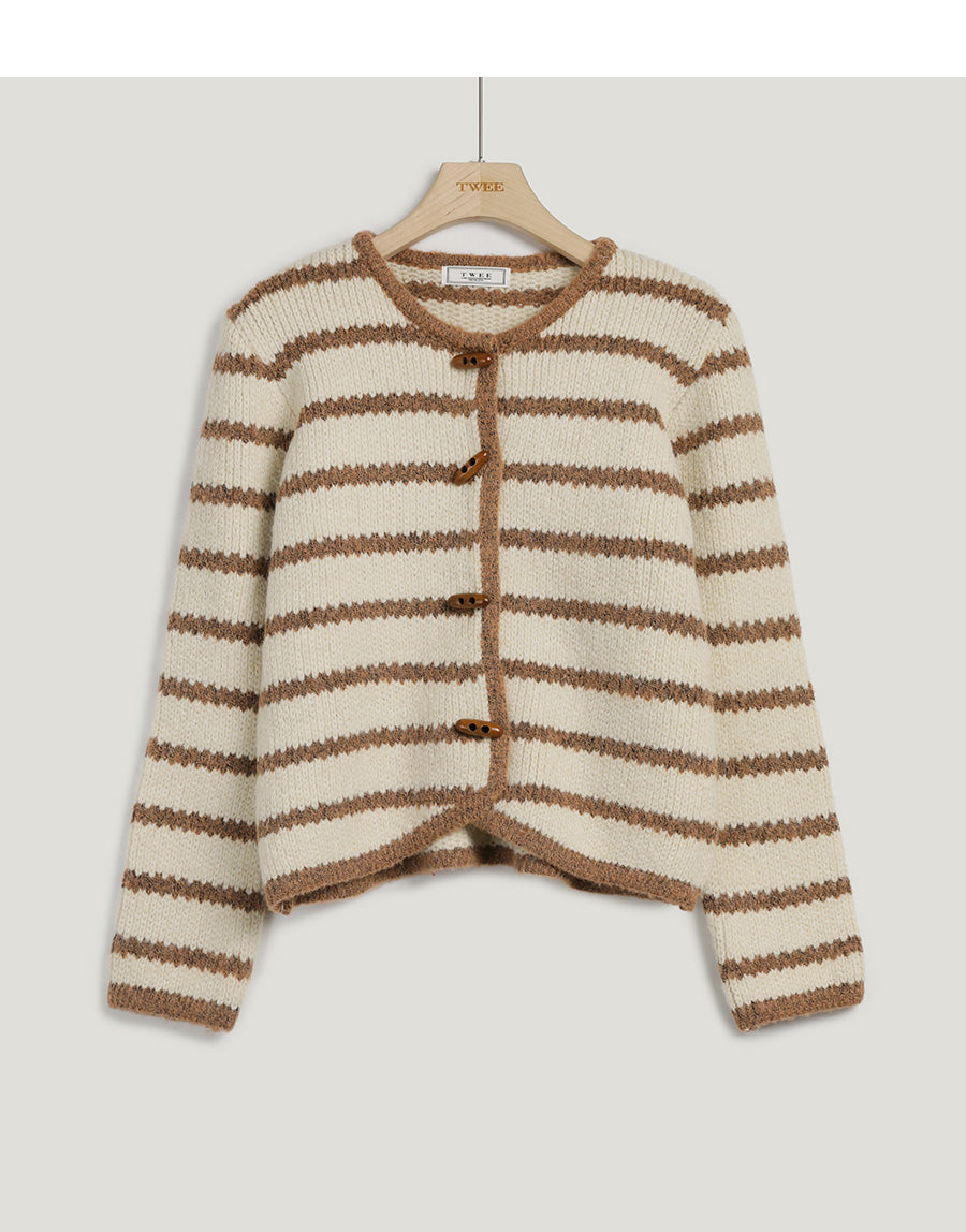 [TWEE] Cardigan color-block Mulan à rayures