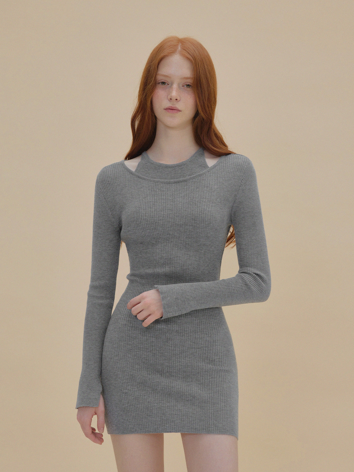 【TWEE】Dupe Layered Knit Dress