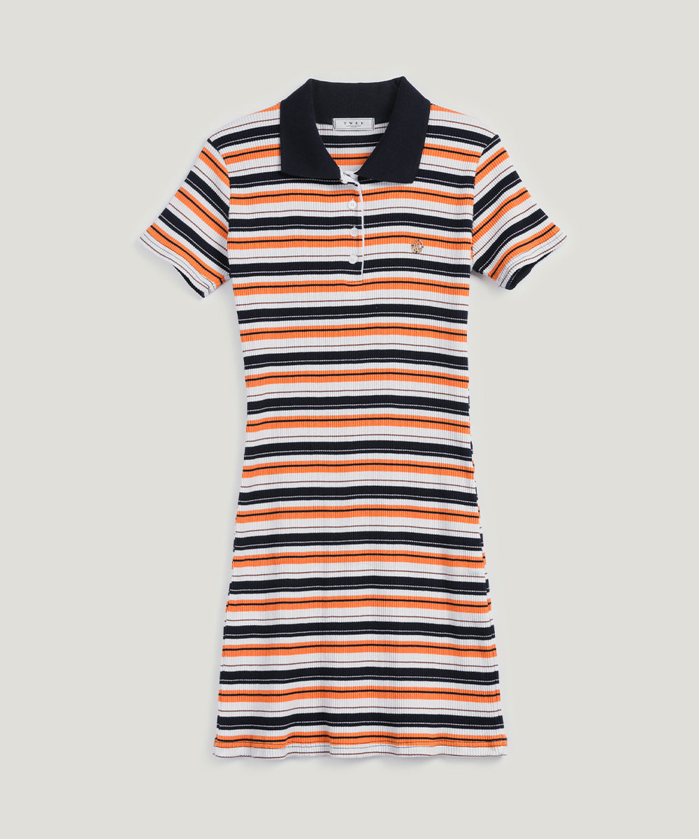 [TWEE] Robe à manches courtes côtelée Thiven à rayures