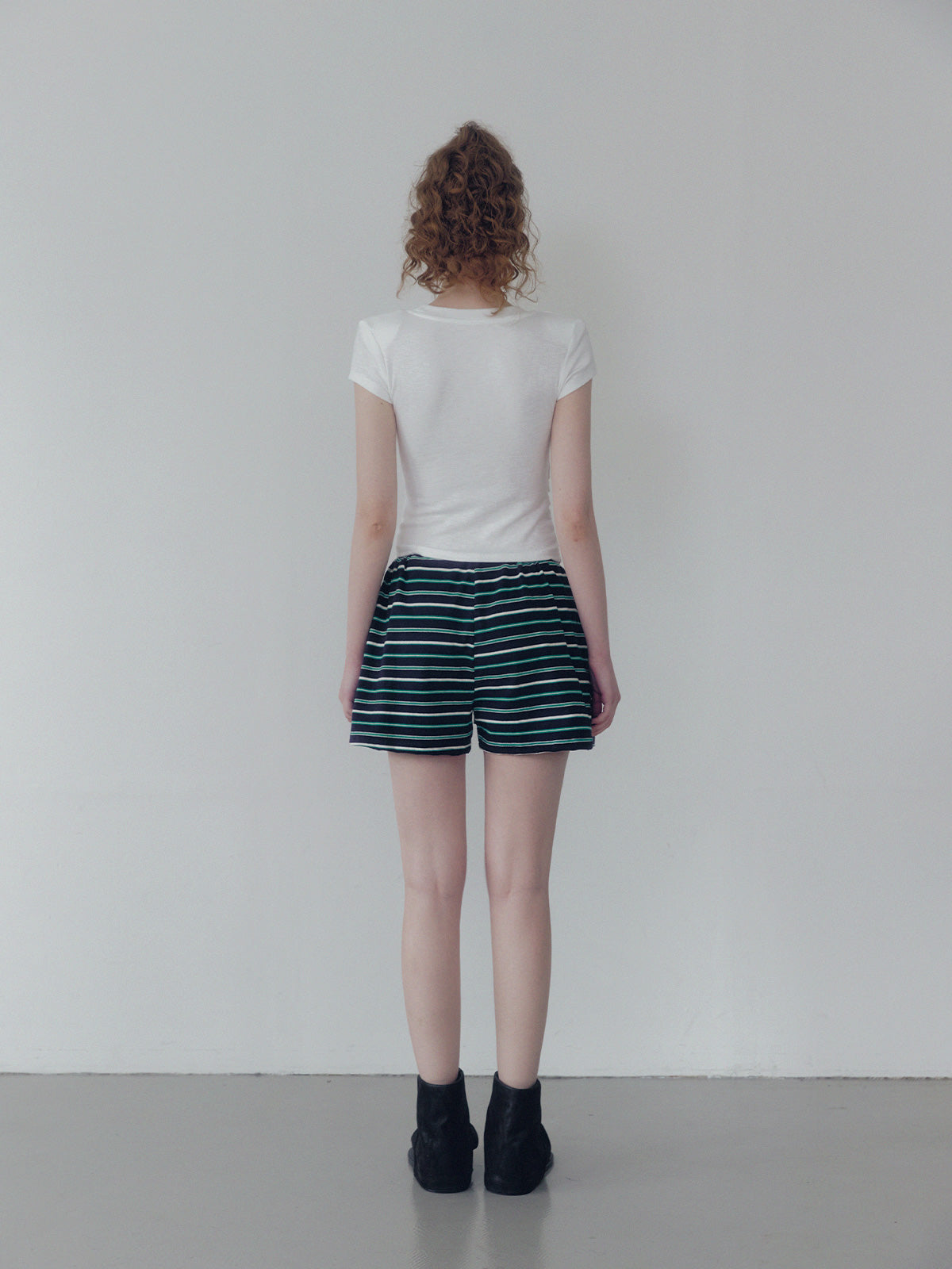 [TWEE] Caron stripe banding short pants