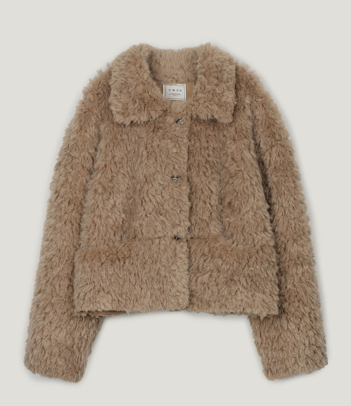 [TWEE] Buard Shearling Kragen Felljacke
