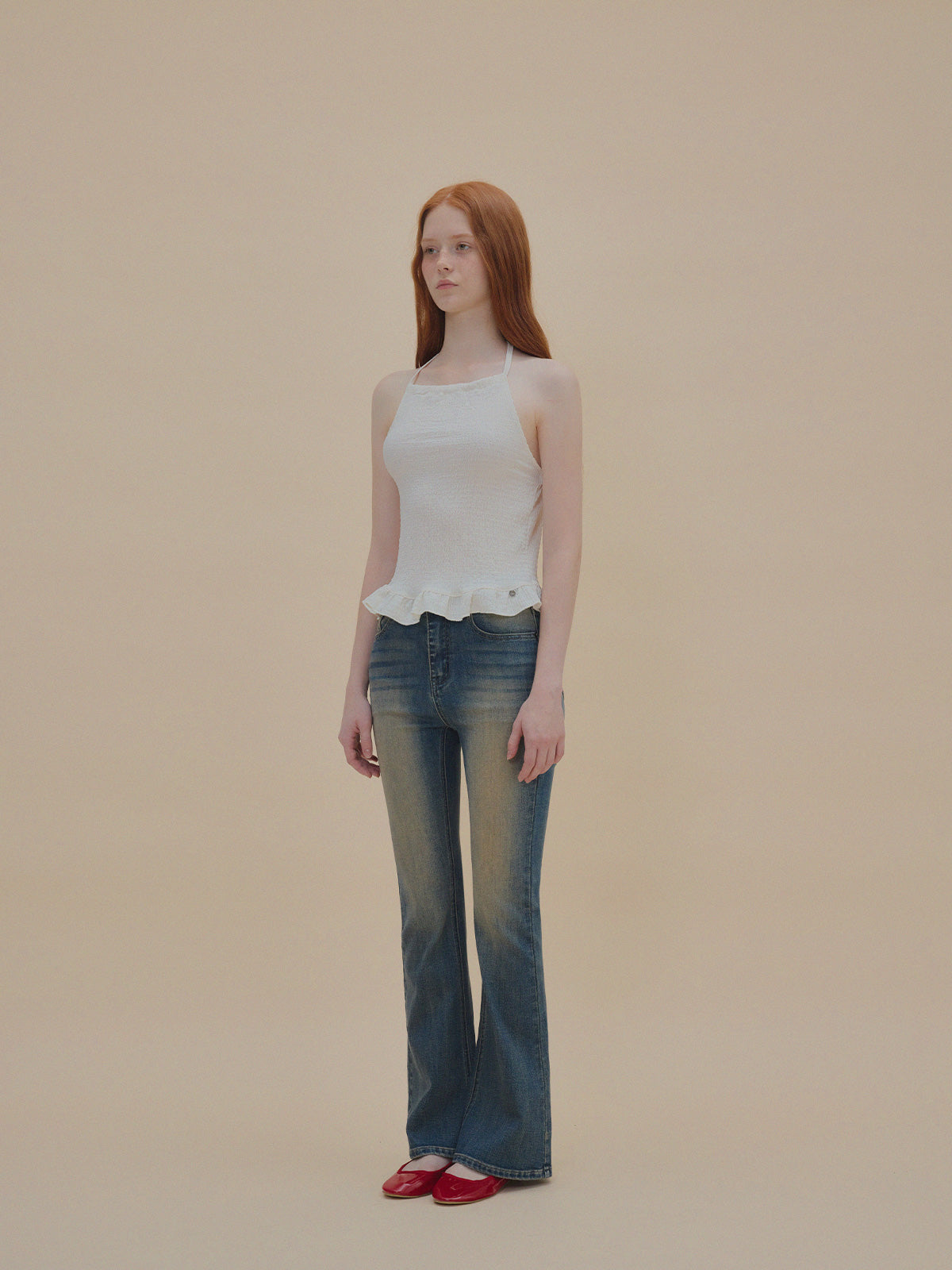 【TWEE】Nine Wrinkle Halter Bustier