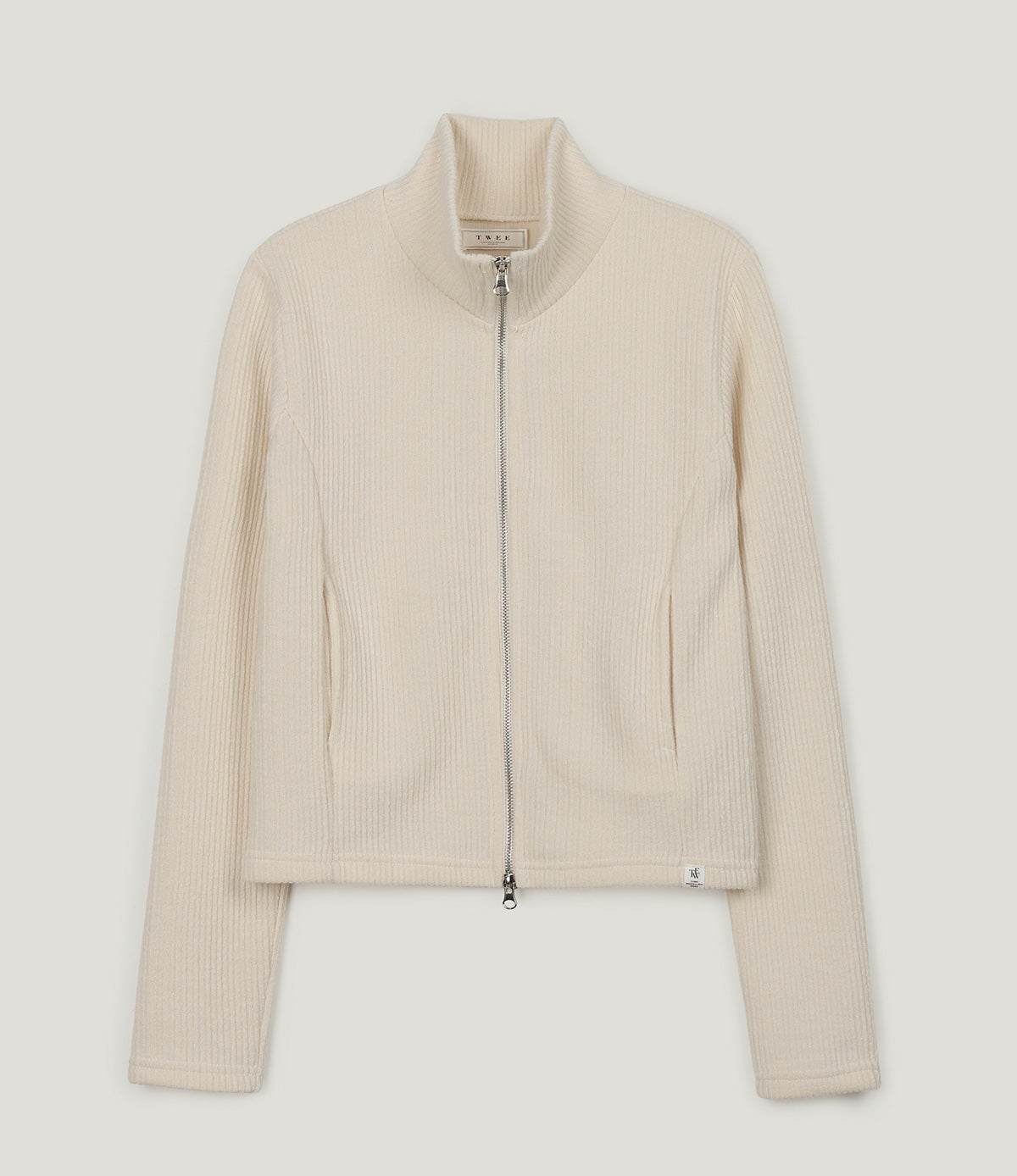 [TWEE] ラストリブ長袖ジップアップ