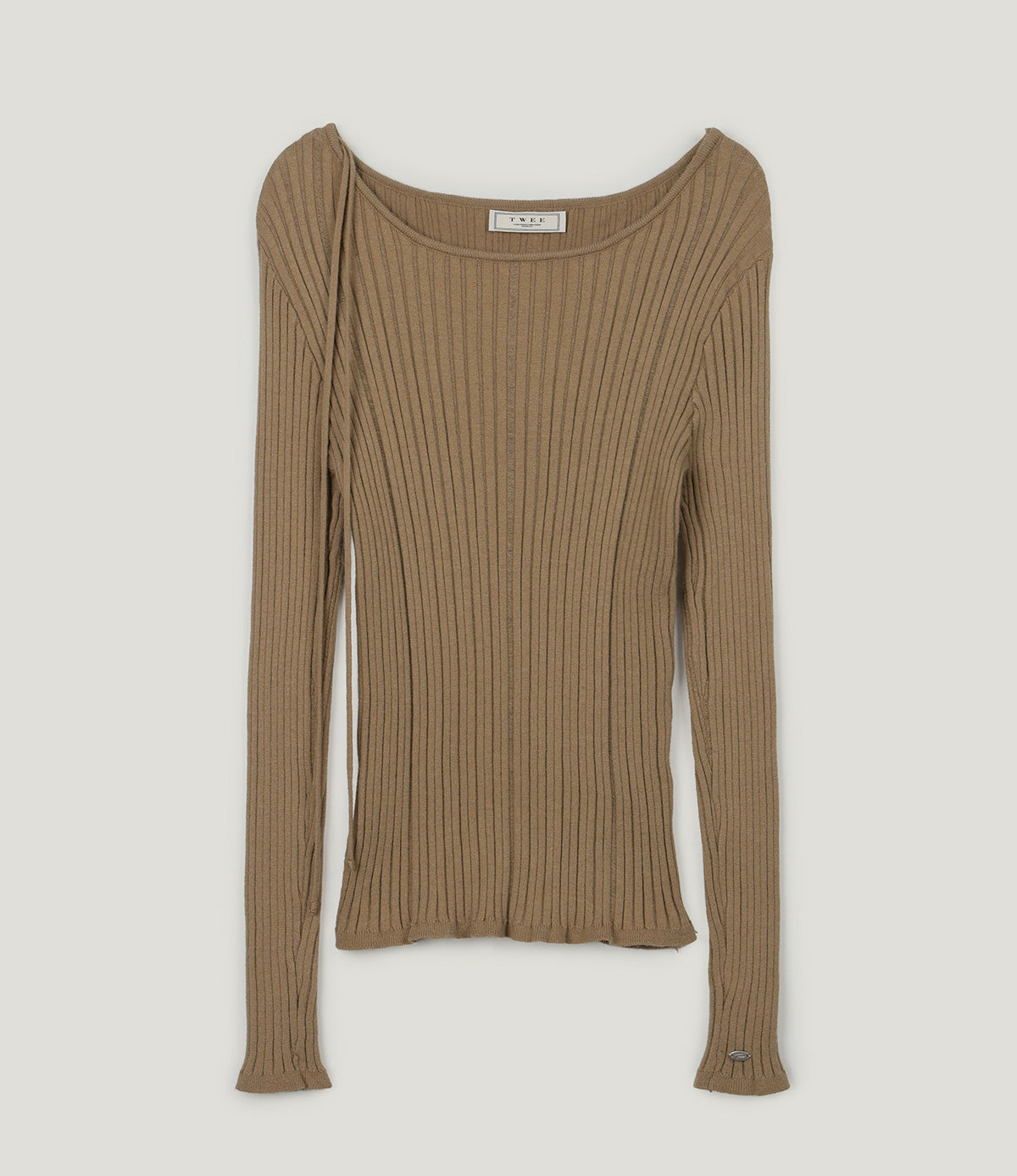 [TWEE] Lumen Strap Ribbed Long Sleeve Knit