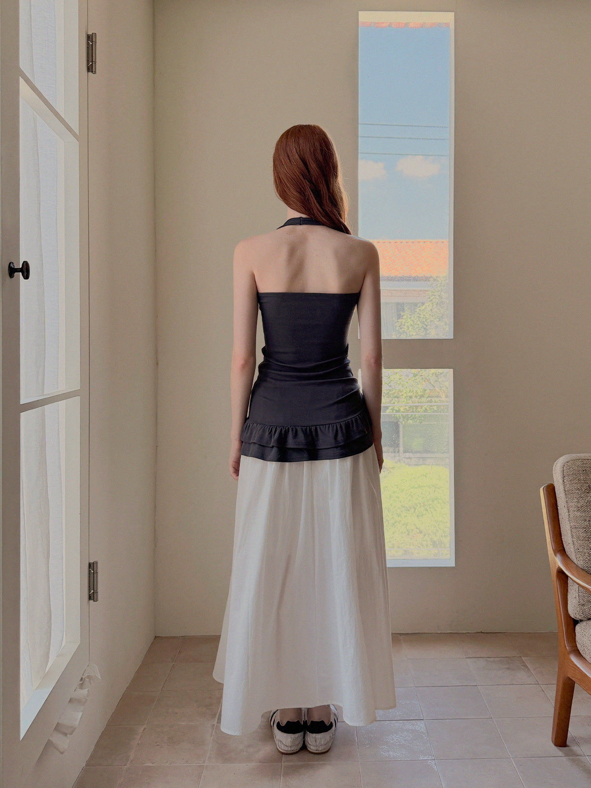 [TWEE] All-New Strap Long Skirt