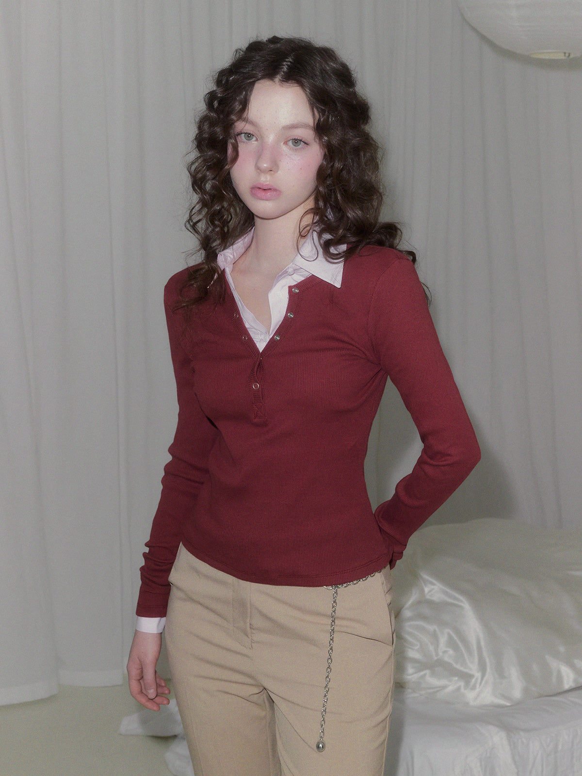 [TWEE] Etem Snap Button Long Sleeve Tee