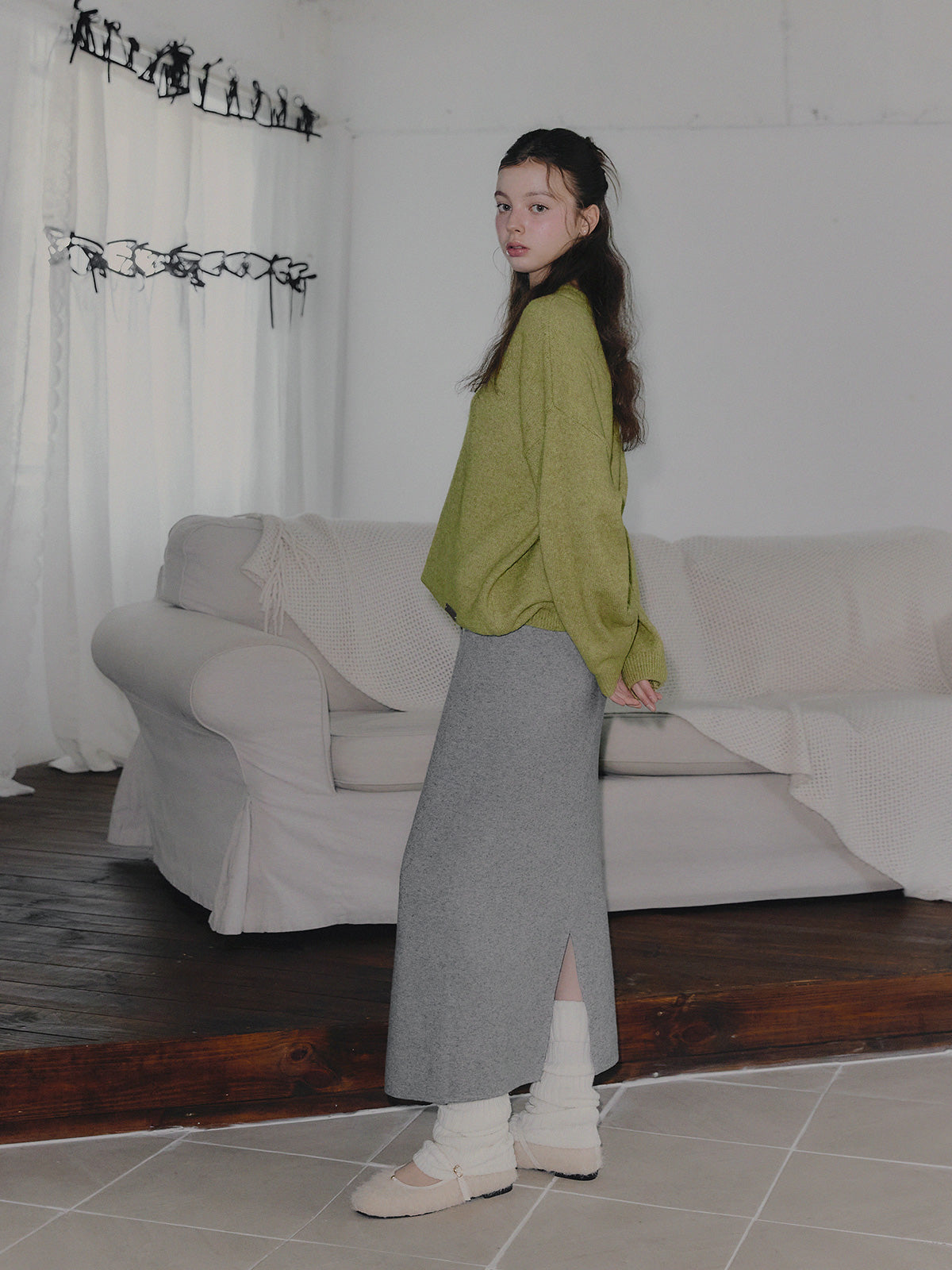 [TWEE] Told Knit Banding Skirt