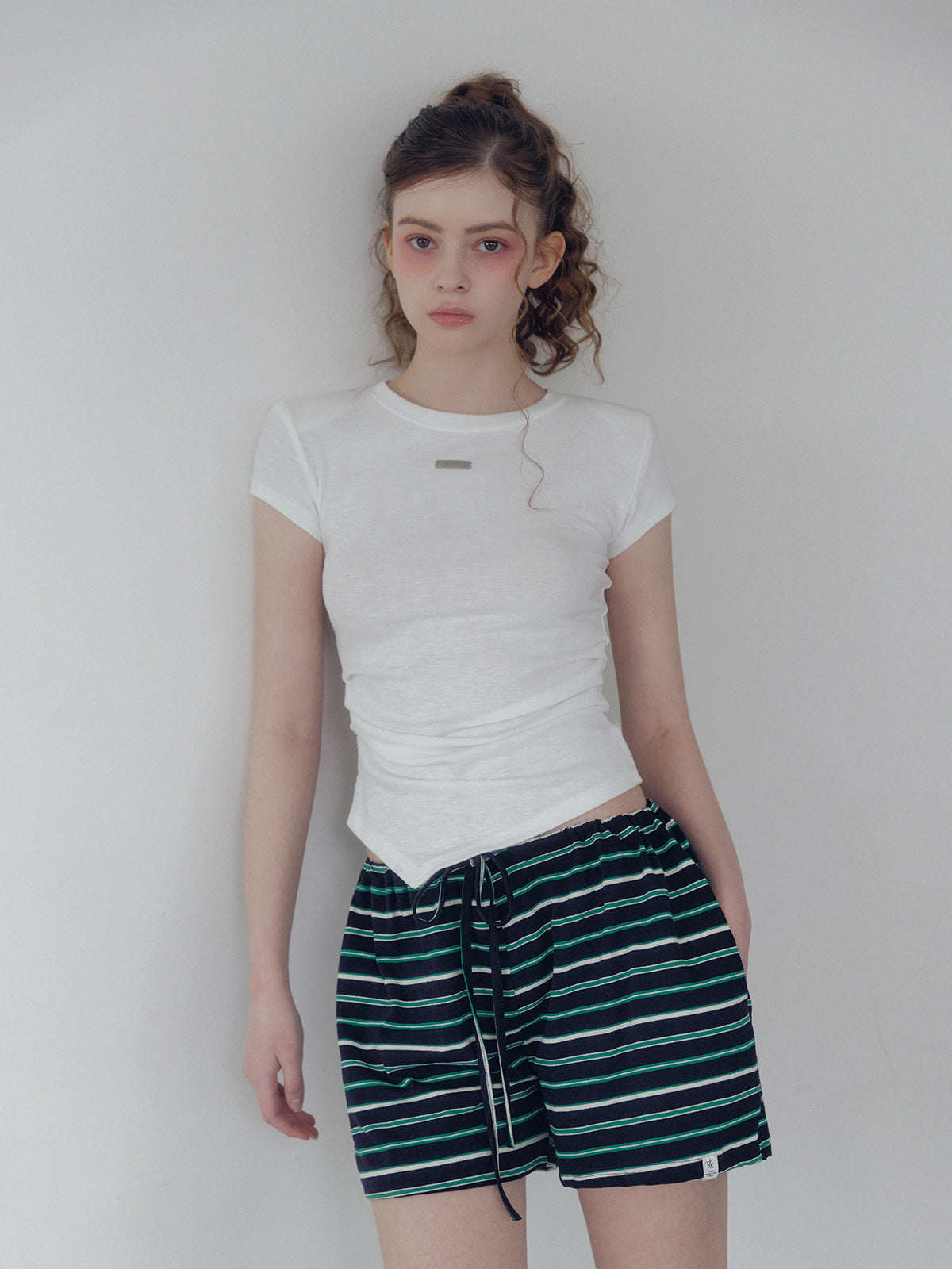 [TWEE] Caron stripe banding short pants