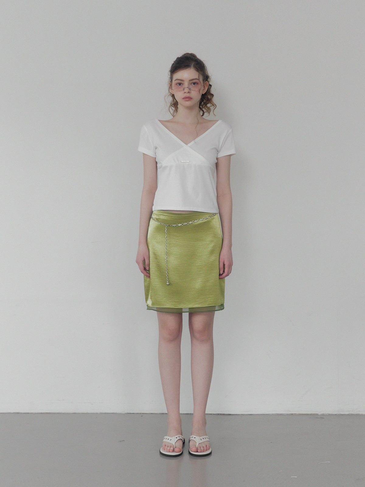 [TWEE] Palet v wrap short sleeve t-shirt
