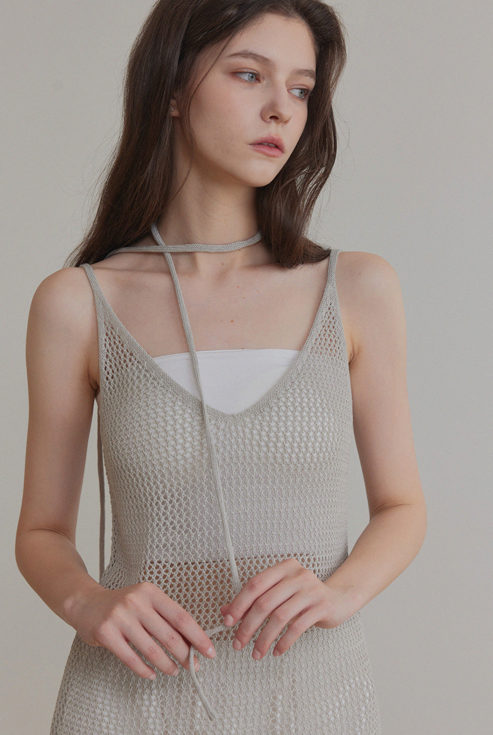 [TWEE] Romit ärmelloses Punching-Kleid (Träger-Set)