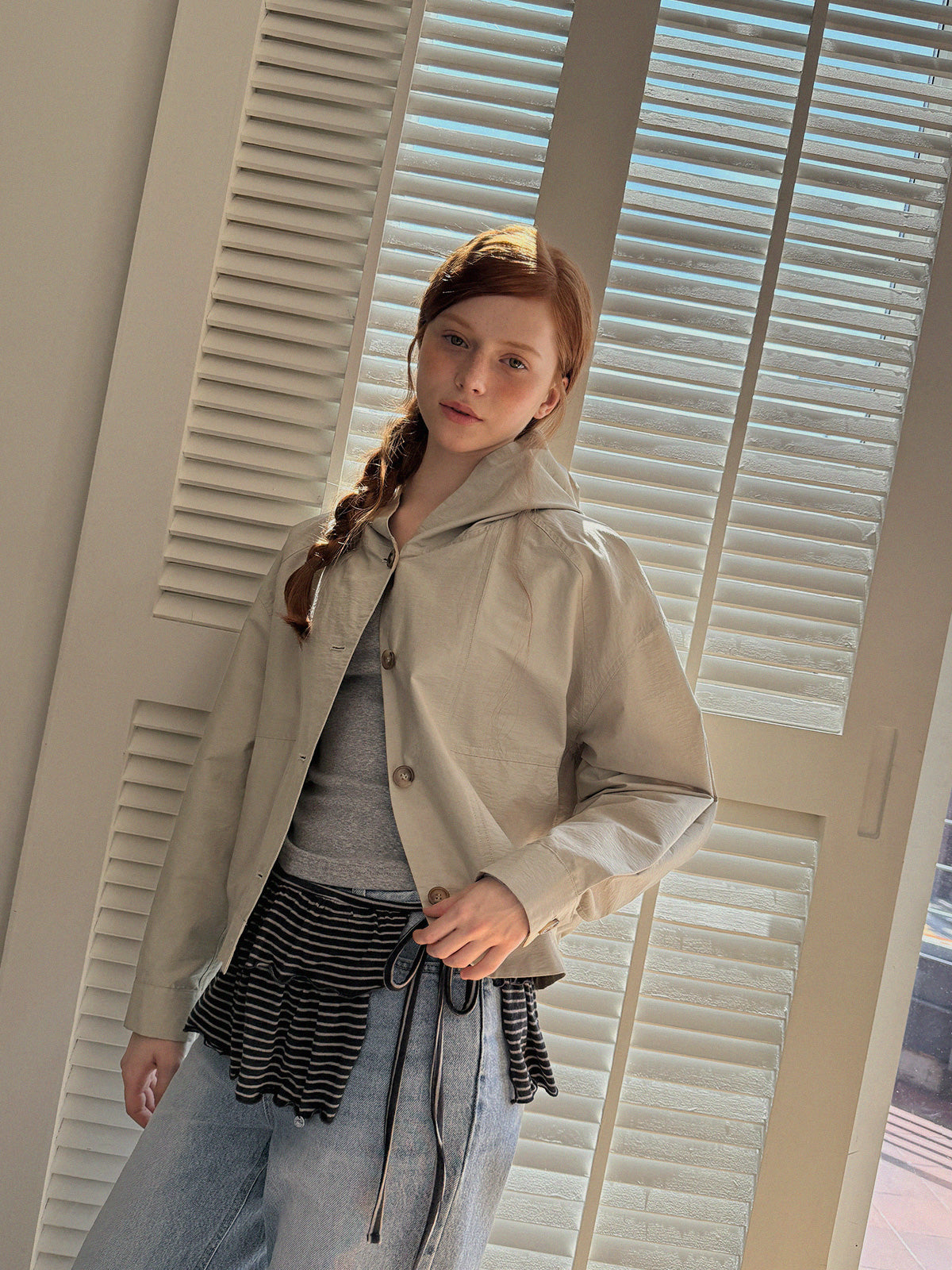 [TWEE] Hetz Button-Up Hooded Jumper