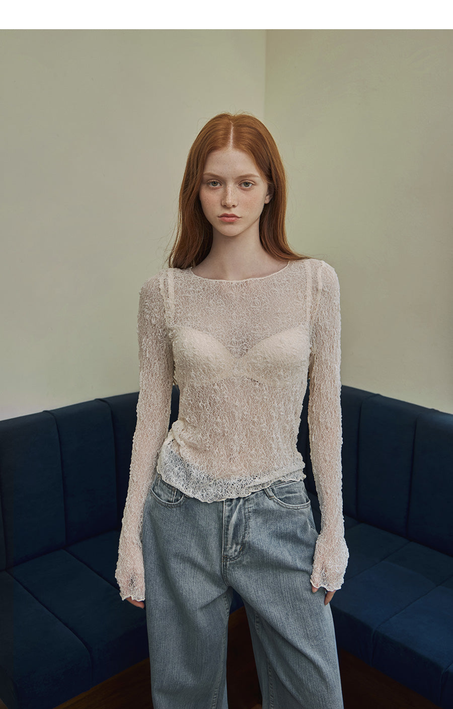 Evernon lace see-through t-shirt