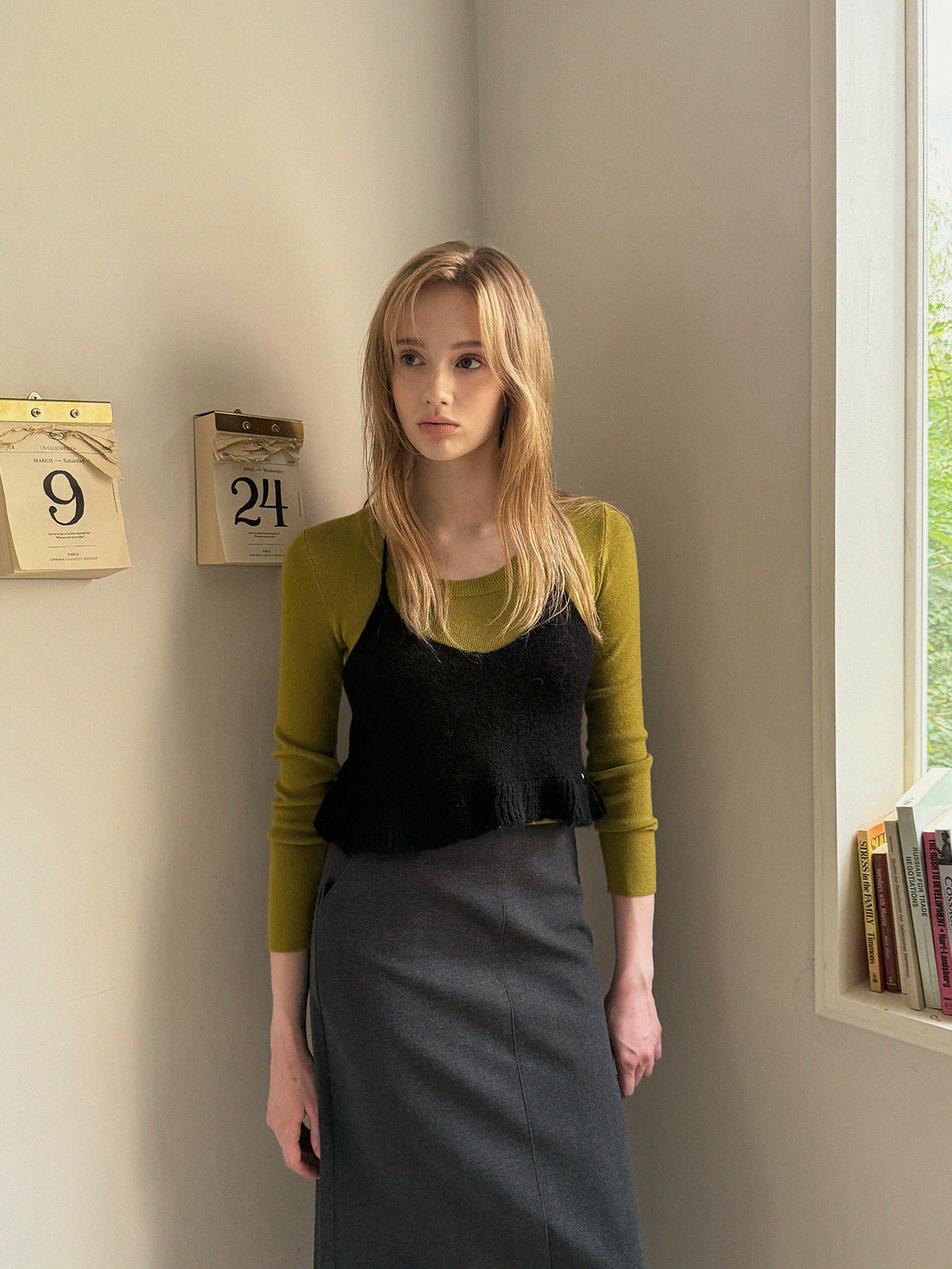 [TWEE] Tion Basic U-Ausschnitt Langarm Strick