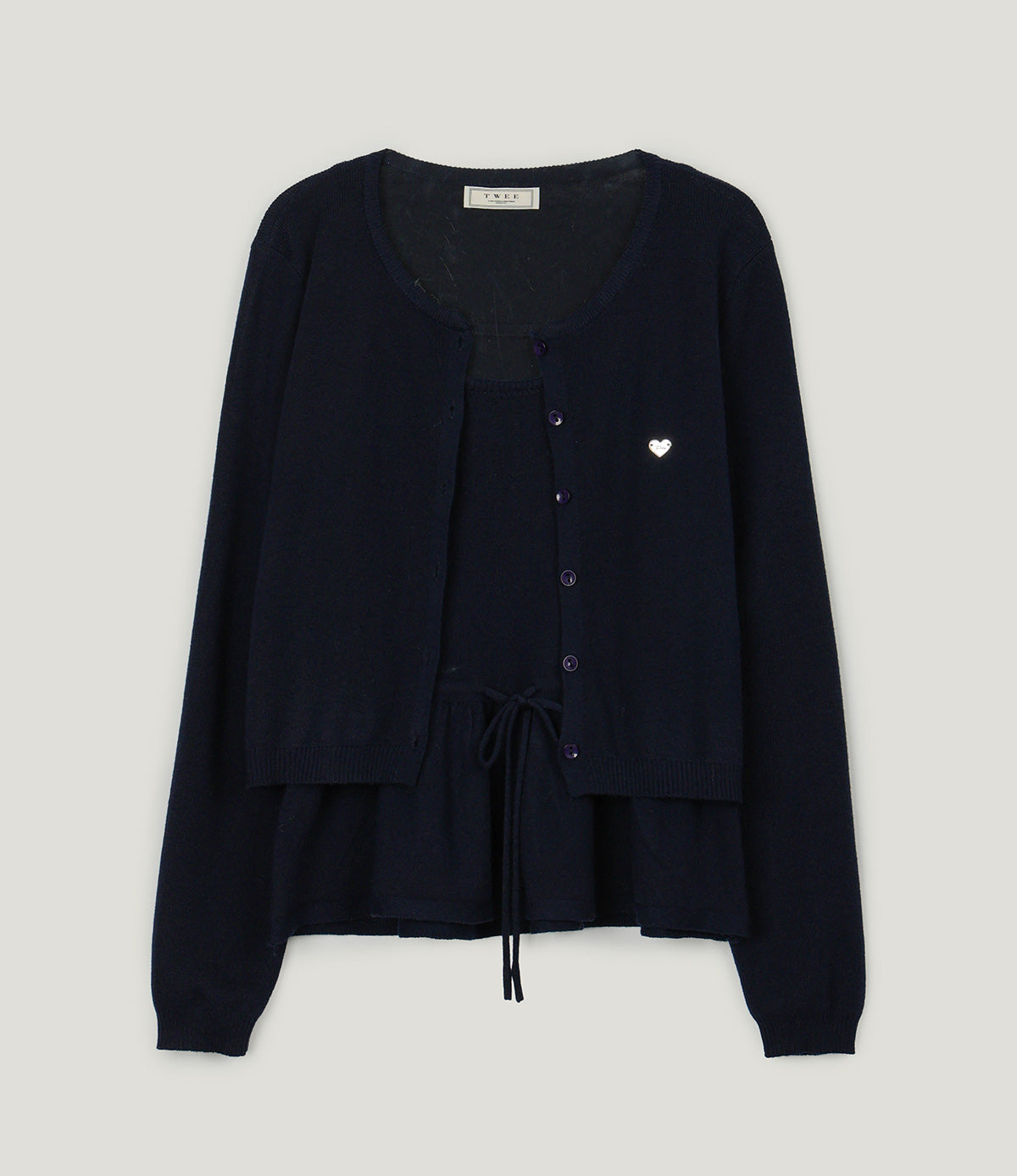 [TWEE] Aulde 喇叭无袖开衫套装