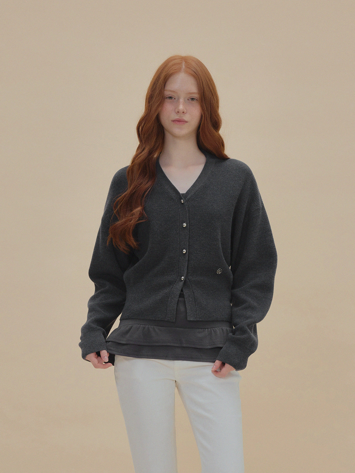 [TWEE] Pichu Puff V-Ausschnitt Cardigan