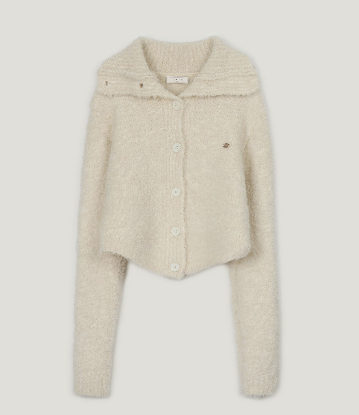 [TWEE] Cardigan in maglia a collo alto Qupit Boucle