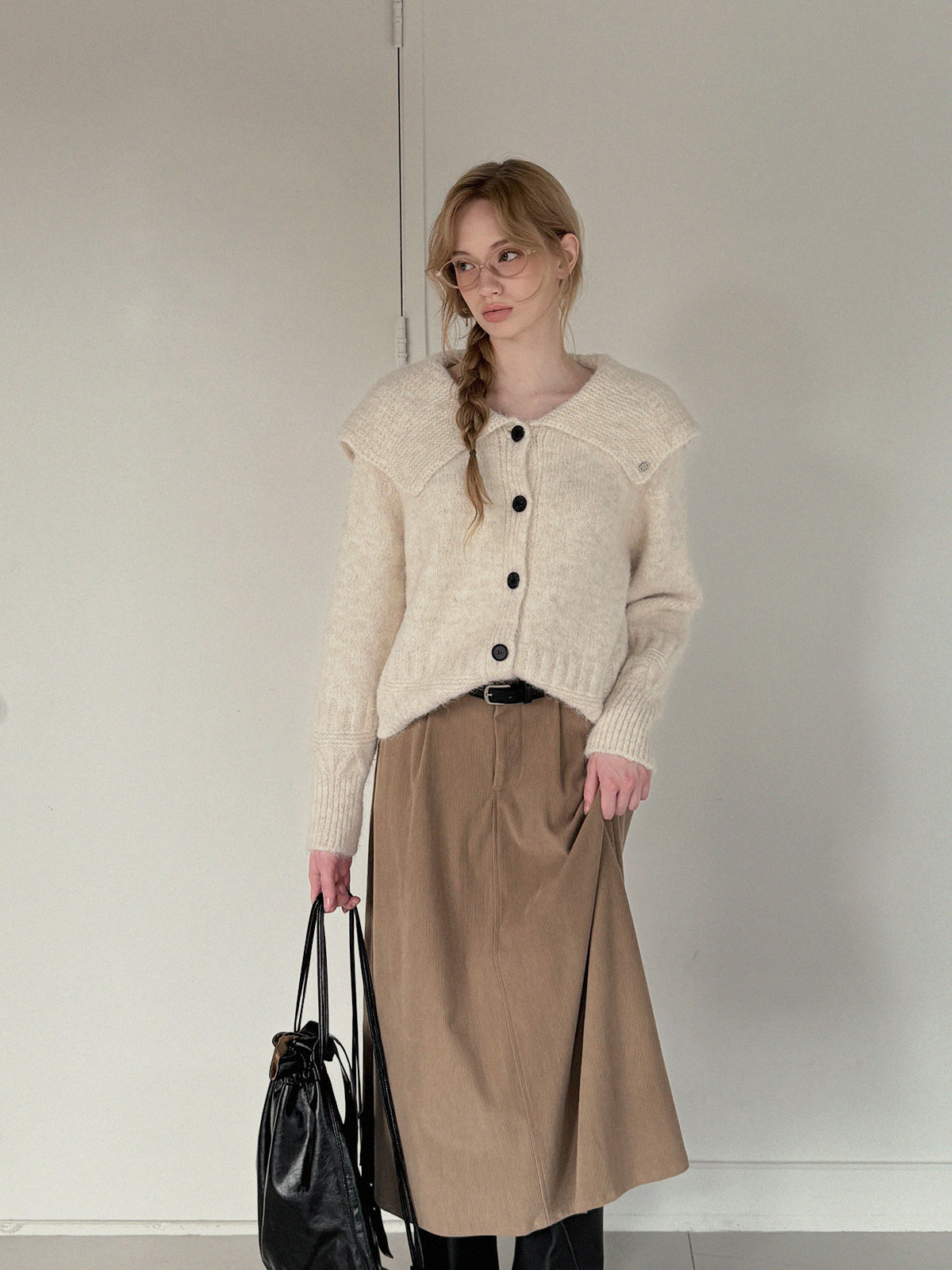 [TWEE] 포튼 코듀로이 플레어 롱 스커트 (벨트 세트)