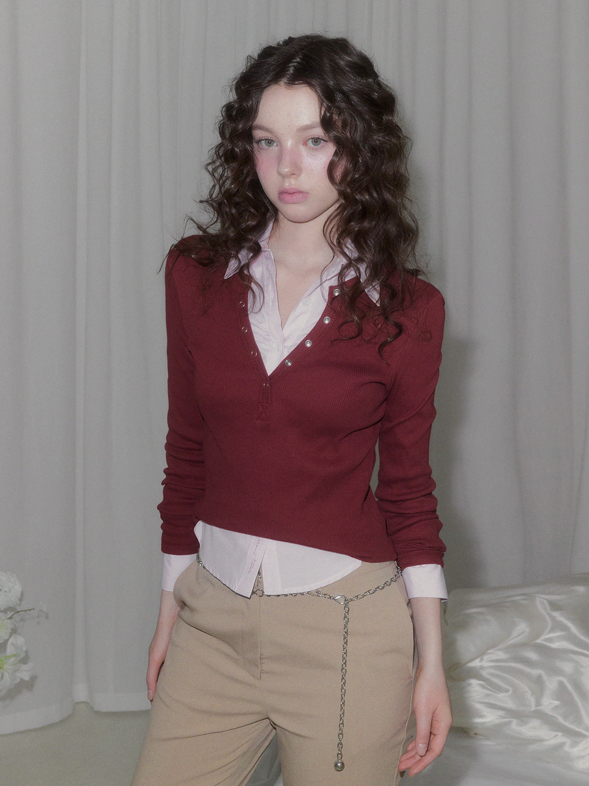 [TWEE] Etem Snap Button Long Sleeve Tee