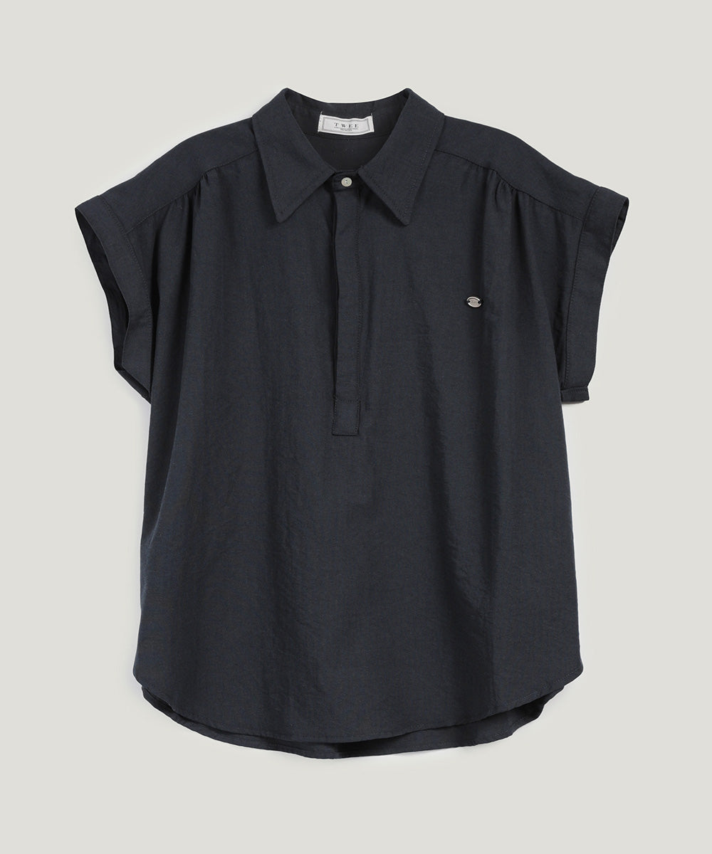 [TWEE] Áo Sơ Mi Cổ Pin-Tuck Oversize