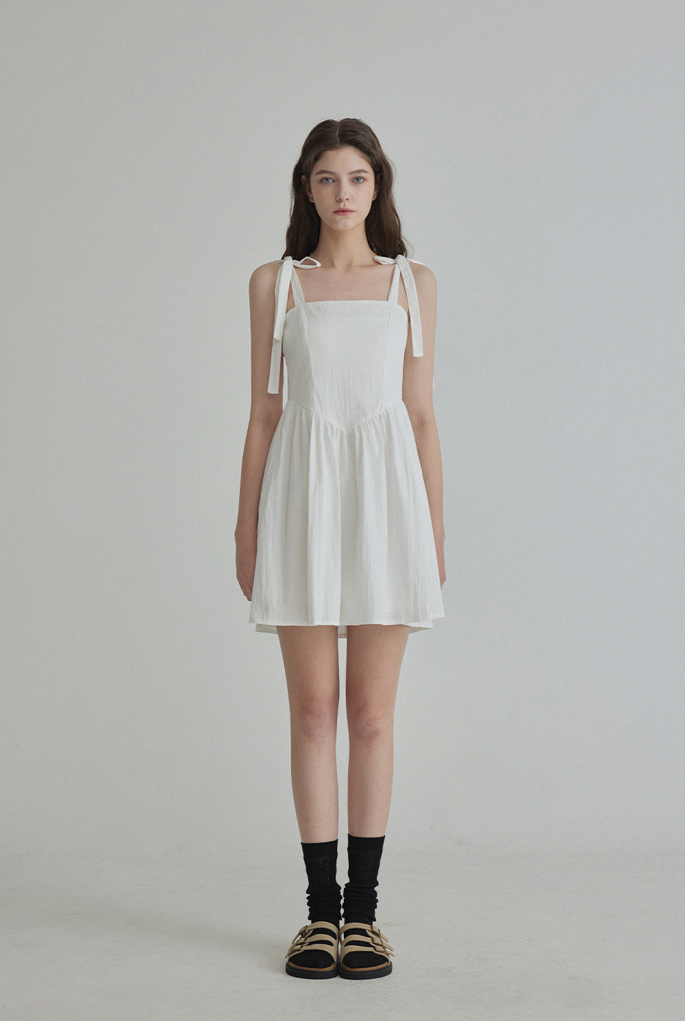 [TWEE] Robe Mini Évasée à Bretelles Tendy