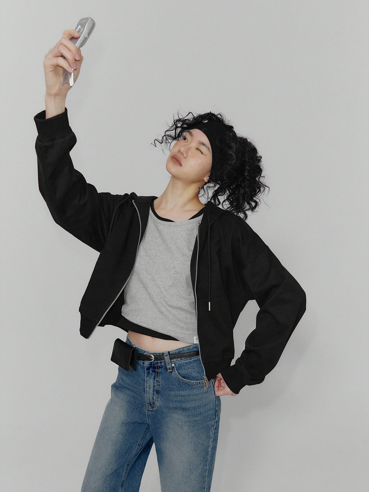 [TWEE] Alden Basic Long-Sleeve Hood Zip-Up