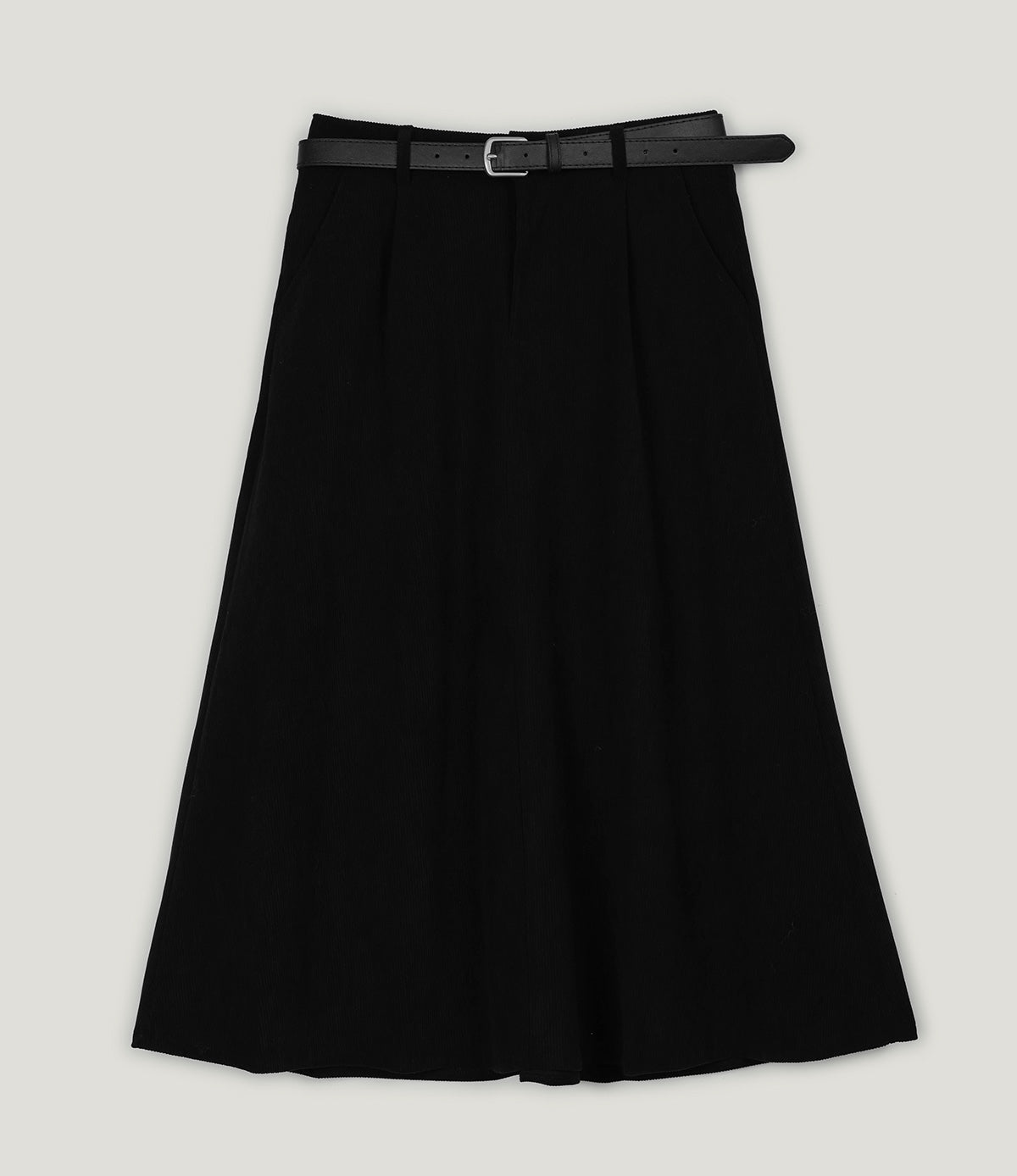 [TWEE] 포튼 코듀로이 플레어 롱 스커트 (벨트 세트)