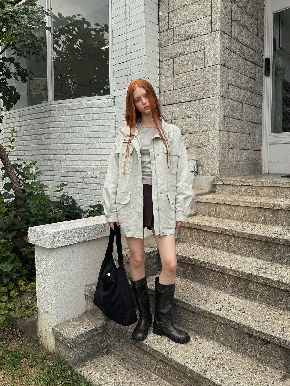 [TWEE] Kael Pocket Half Jumper (Strap Set)
