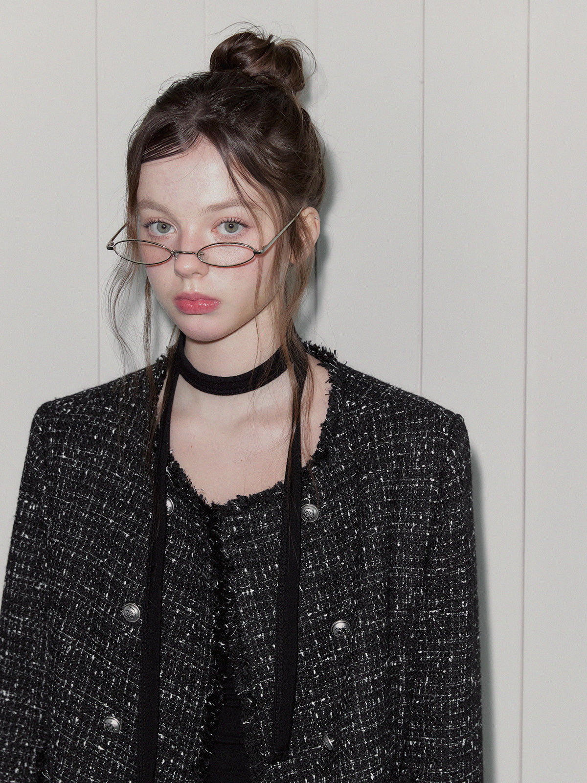 [TWEE] HENDY Tweed Double-Button Jacket