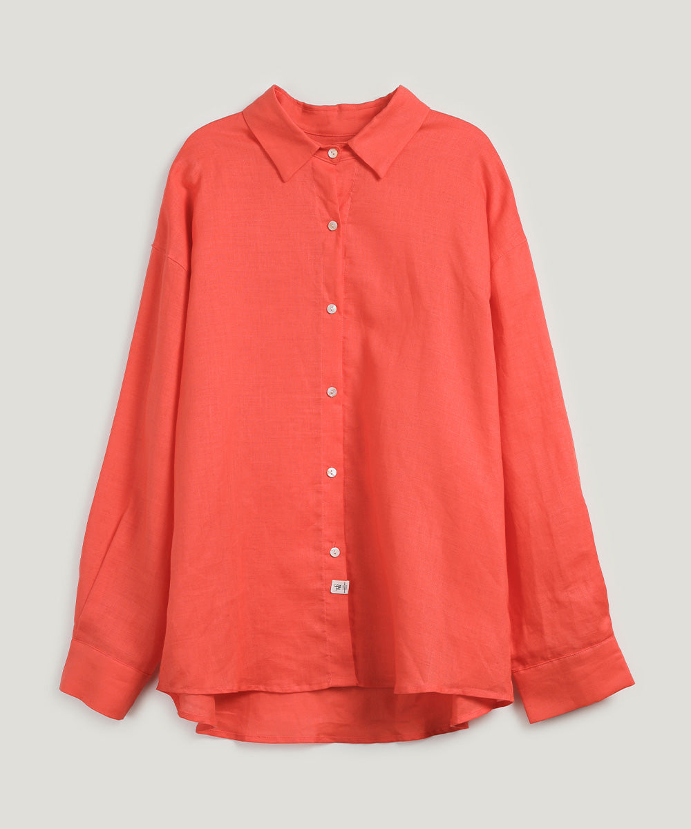 [TWEE] Emend Leinen Oversized Hemd
