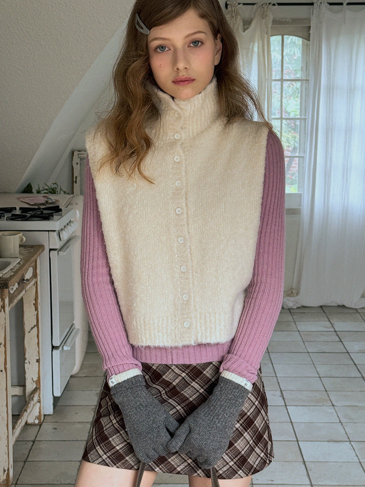 [TWEE] Áo Gile Len Cổ Cao