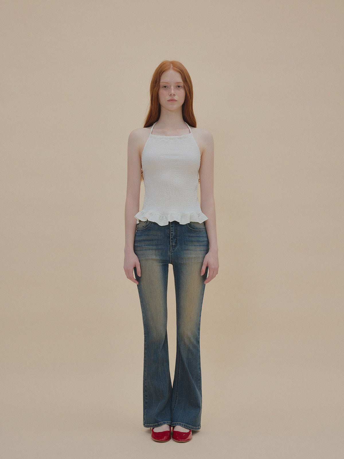【TWEE】Nine Wrinkle Halter Bustier