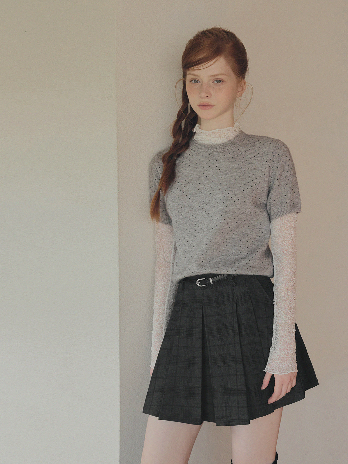TWEE[] Flood Dot Short-Sleeve Knit