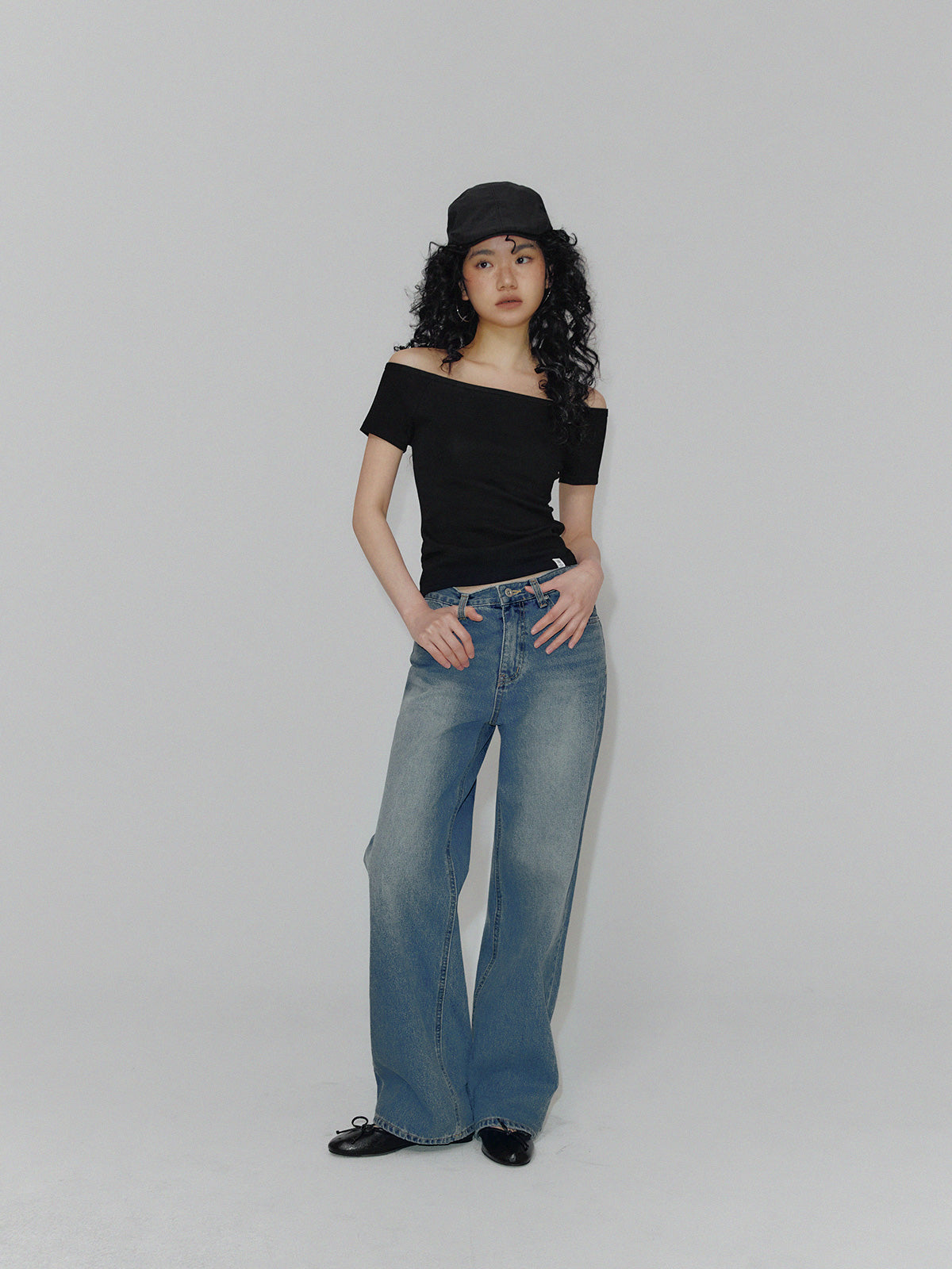 [TWEE] Indie Straight Long Denim Pants