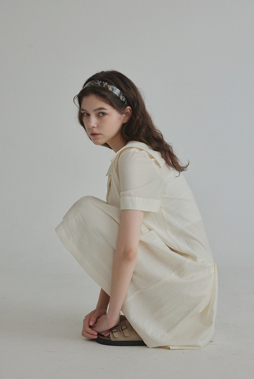 [TWEE] Robe plissée à col marin Kade