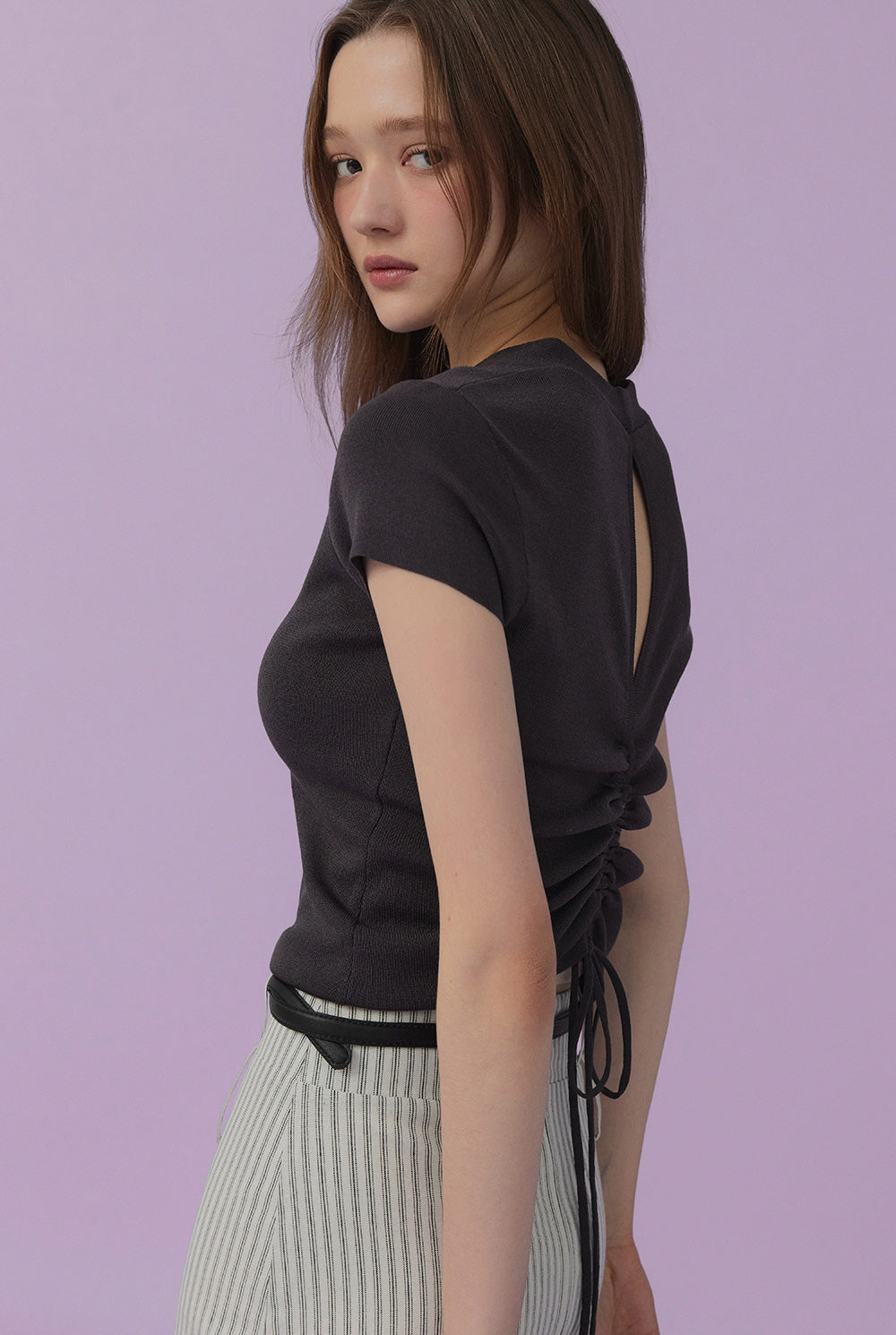 [TWEE] Comaw Pull en maille à col en V avec cordon