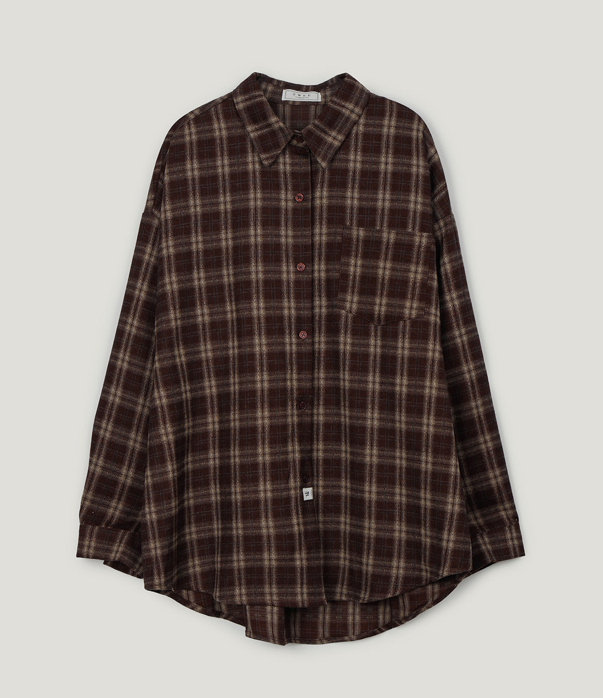 [TWEE] Riet Check Oversized Hemd