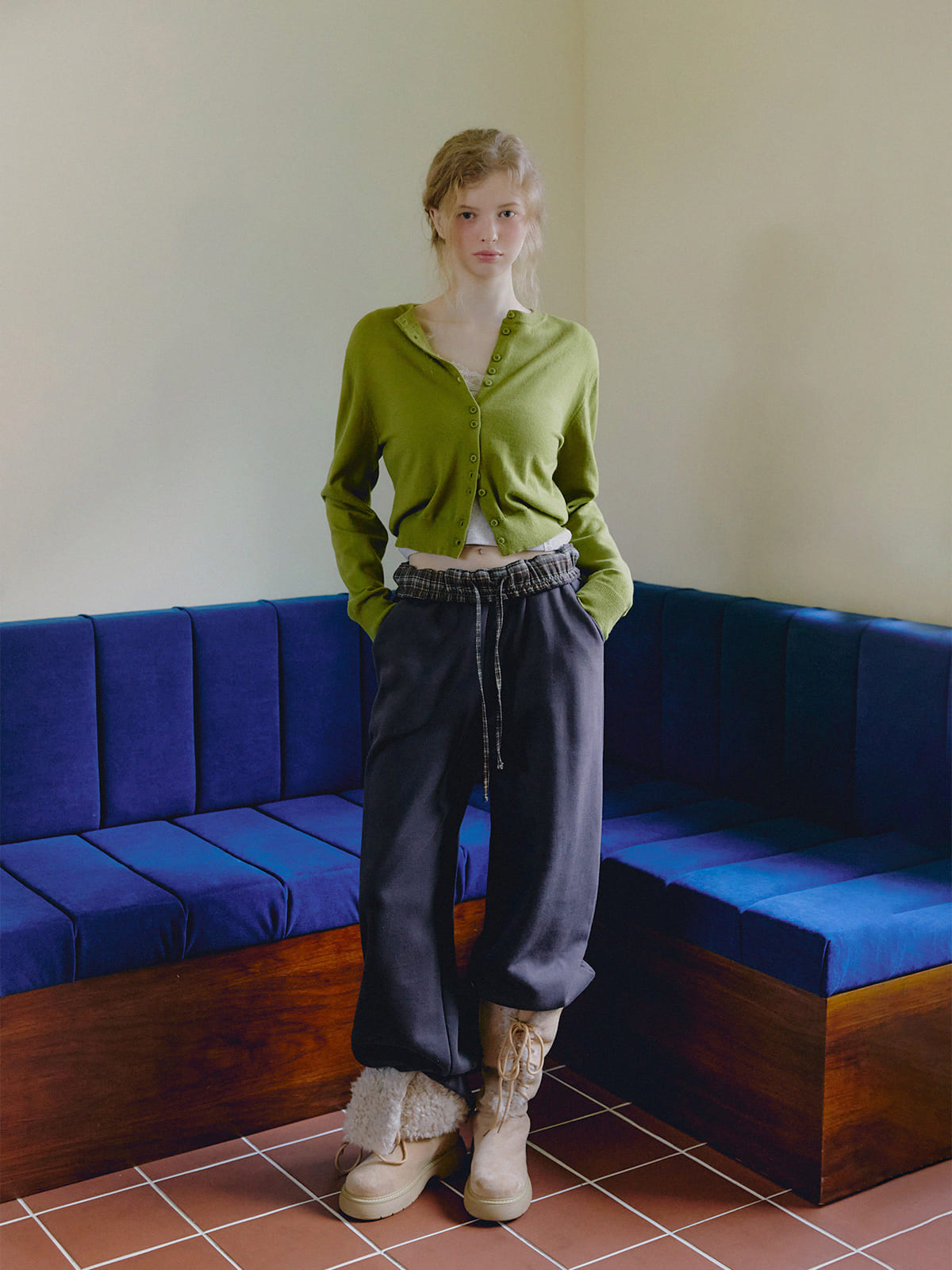 [TWEE] Casha multi-button round neck cardigan