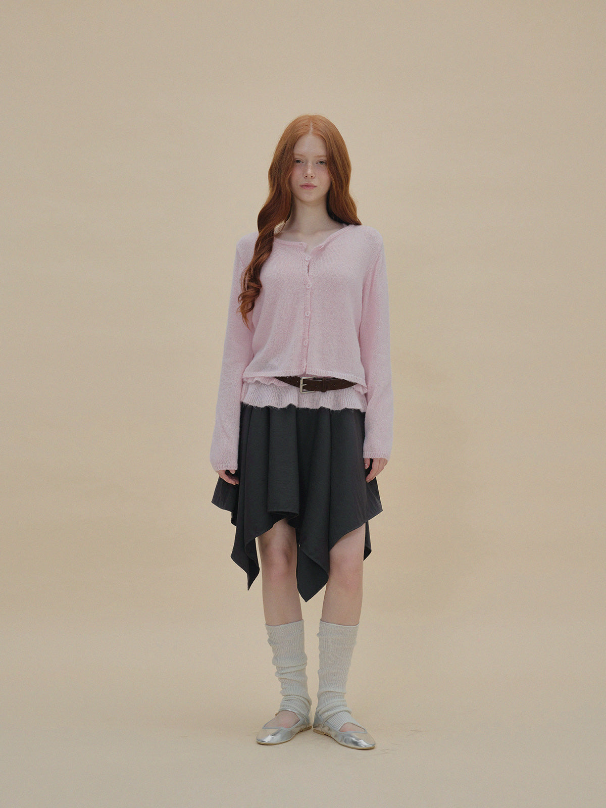 [TWEE] Viachu Knit Tank Top & Cardigan Set