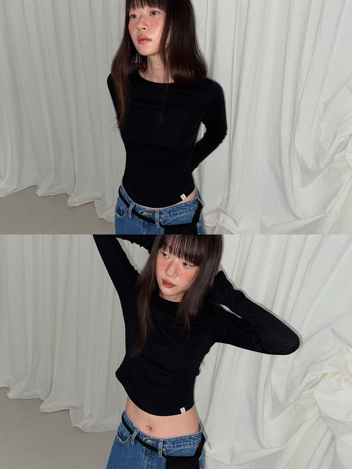 [TWEE ] Steel round-neck long-sleeve T-shirt